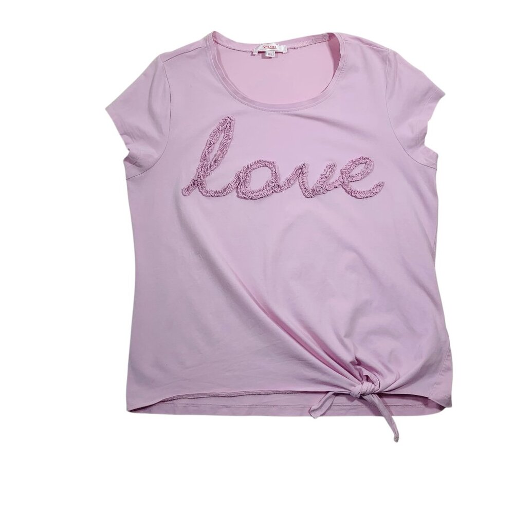 GRENIER love t-shirt short sleeve round neck sz L